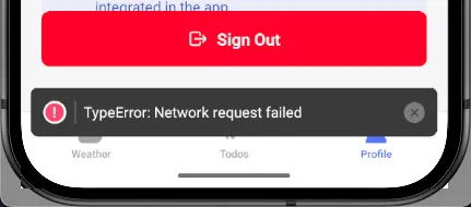 Expo Error Popup